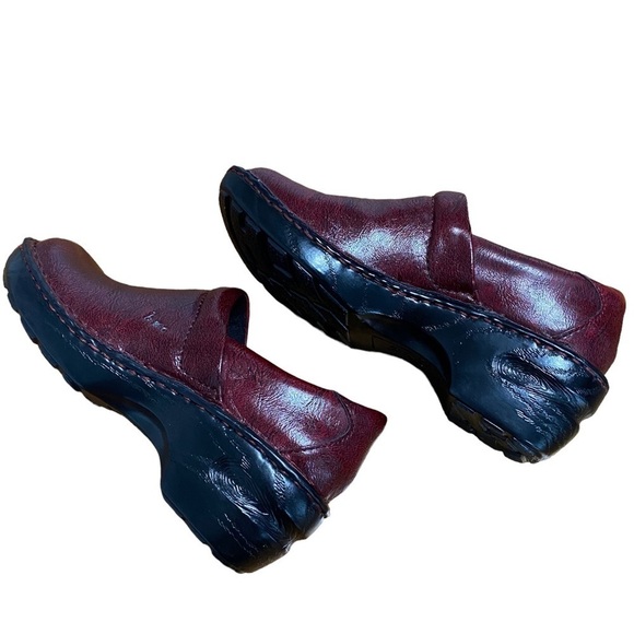 B.O.C. - SIZE 6 - WINE COLOR LEATHER - WEDGE CLOG - EXCELLENT CONDITION - S6 - Picture 5 of 9